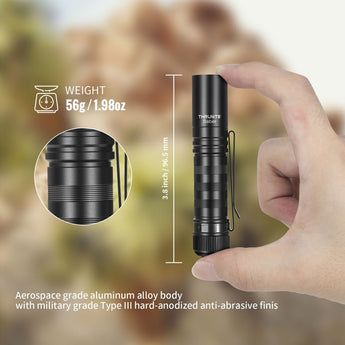 ThruNite Saber LED Flashlight - 659 Lumens - Luminus SST20 - Uses 1 x AA - Black or Grey