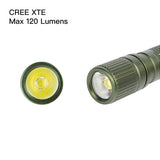 ThruNite Ti2 EDC LED Flashlight - 120 Lumens - CREE XTE - Uses 1 x AAA - Dark Green