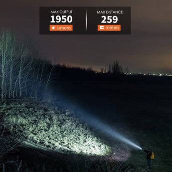 ThruNite TN12 V6 USB-C Rechargeable LED Flashlight - 1950 Lumens - Includes 1 x 18650