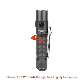 ThruNite TT20 - Black, Blue, Red, Metal Gray, or Desert Tan