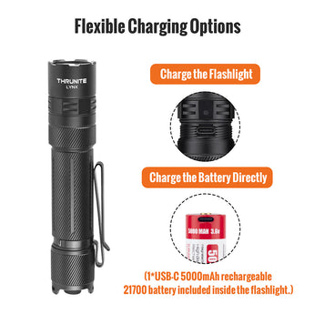 ThruNite Lynx LED Flashlight - 3100 Lumens - Includes 1 x 21700 with Built-in USB-C Charging Port