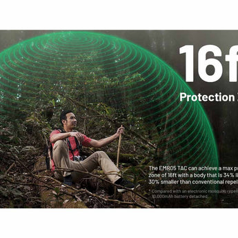 Nitecore EMR05 Tac USB-C Portable Electronic Insect Repeller - Powered by a USB-C Source