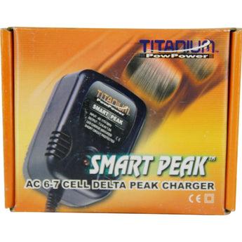Titanium Innovations Smart Peak AC Delta Peak Wall Charger - 6 to 7 Cells - NiMH and NiCd Battery Packs