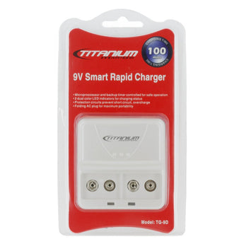 Titanium 9V Rechargeable Smart Fast Battery Charger 100-240V (TPEC-TTP9V)