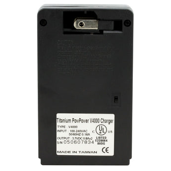 Titanium Innovations V4000 4-Bay Ultra Fast Battery Charger - NiMH, NiCd AA and AAAs - AC 100-240V Adapter