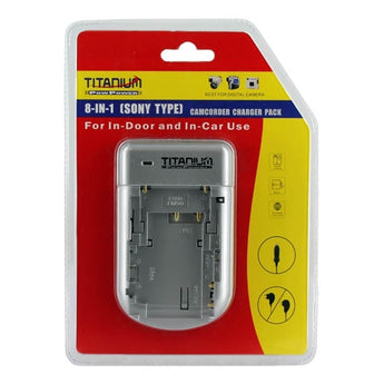 Titanium Innovations 8-In-1 Sony Camcorder Battery Charger - Blister Packaging