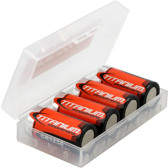 Titanium Innovations Battery Case - Holds 2 x 18650 or 4 x CR123A