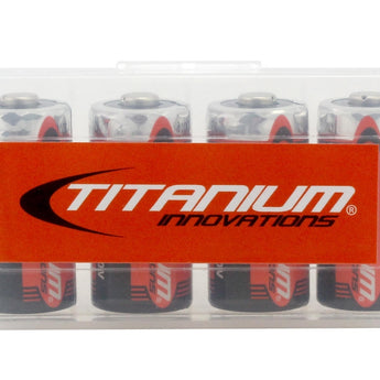 Titanium Innovations Battery Case - Holds 2 x 18650 or 4 x CR123A