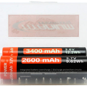 Titanium Innovations Battery Case - Holds 2 x 18650 or 4 x CR123A