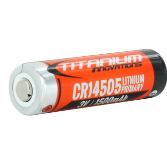 Titanium Innovations CRAA CR14505 1500mAh 3V 3A Lithium (LiMnO2) AA-Sized Button Top Batteries