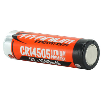 Titanium Innovations CRAA CR14505 1500mAh 3V 3A Lithium (LiMnO2) AA-Sized Button Top Batteries