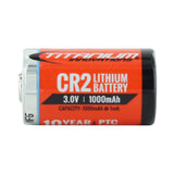 Titanium Innovations CR2 1000mAh 3V 2.25A Lithium Primary (LiMnO2) Button Top Photo Battery - Bulk