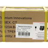 Titanium Innovations CR123A (200PK) 1600mAh 3V 3A Lithium Primary (LiMNO2) Button Top Photo Batteries - Box of 200