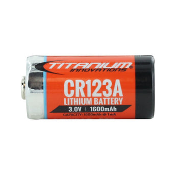 Titanium Innovations CR123A (200PK) 1600mAh 3V 3A Lithium Primary (LiMNO2) Button Top Photo Batteries - Box of 200