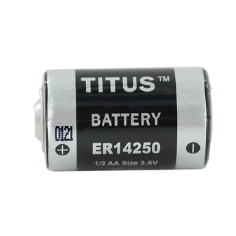 Titus ER14250 1/2 AA 1200mAh 3.6V Lithium Thionyl Chloride (LiSOCI2) Button Top Battery - Bulk