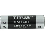 Titus ER14505M AA 1800mAh 3.6V Lithium Thionyl Chloride (LiSOCI2) Spiral Wound Button Top Battery - Bulk