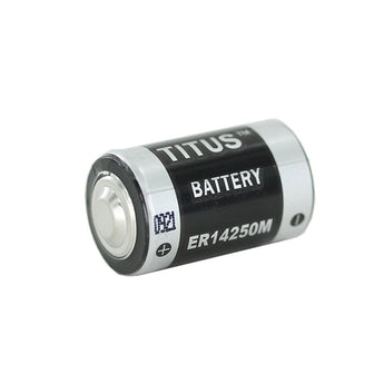 Titus ER14250M 1/2 AA 750mAh 3.6V Lithium Thionyl Chloride (LiSOCI2) Spiral Wound Button Top Battery - Bulk