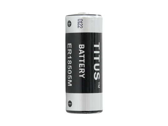 Titus ER14505M-AX AA 1800mAh 3.6V Lithium Thionyl Chloride (LiSOCl2) Spiral-Wound Button Top Battery with Axial Leads - Bulk