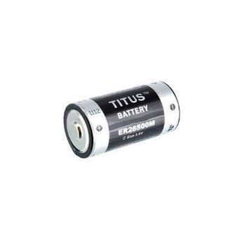 Titus ER26500M C Size 6500mAh 3.6V Primary Lithium-Thionyl Chloride Battery (LiSOCI2) - Spiral Cell