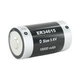 Titus ER34615-AX D 19000mAh 3.6V Lithium Thionyl Chloride (LiSOCI2) Button Top Battery with Axial Leads - Bulk