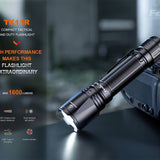 Fenix TK11R Rechargeable LED Flashlight - 1600 Lumens - Uses 1 x 18650 (Included) or 2 x CR123A