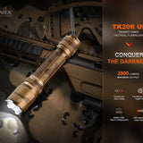 Fenix TK20R-UE USB-C Rechargeable LED Flashlight - 2800 Lumens - Luminus SFT70 - Includes 1 x 21700 - Desert Camo, Tan, Tropic, or City Gray