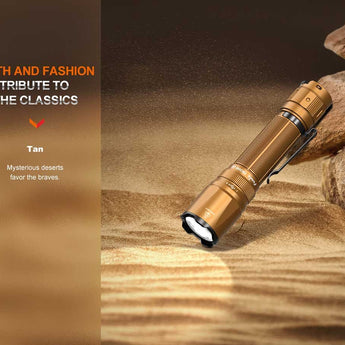 Fenix TK20R-UE USB-C Rechargeable LED Flashlight - 2800 Lumens - Luminus SFT70 - Includes 1 x 21700 - Desert Camo, Tan, Tropic, or City Gray