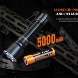 Fenix TK22R USB-C Rechargeable LED Flashlight - Luminus SST70 - 3200 Lumens - Includes 1 x 21700