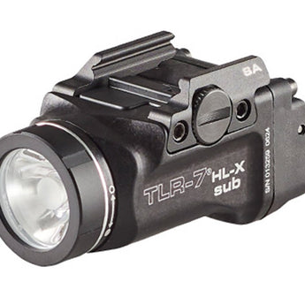 Streamlight TLR-7 HL-X Sub USB Rechargeable LED Weapon Light - 1000 Lumens - Includes 1 x SL-B9 Battery Pack - Black - Choice of Mount