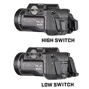 Streamlight TLR-7 HL-X Sub USB Rechargeable LED Weapon Light - 1000 Lumens - Includes 1 x SL-B9 Battery Pack - Black - Choice of Mount