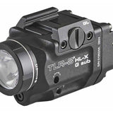 Streamlight TLR-8 HL-X Sub USB LED Weapon Light - 1000 Lumens - Includes 1 x SL-B9 Battery Pack and USB-C Charging Cable - Choice of Laser Color and Weapon Mount