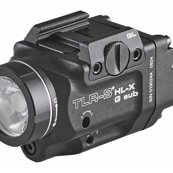 Streamlight TLR-8 HL-X Sub USB LED Weapon Light - 1000 Lumens - Includes 1 x SL-B9 Battery Pack and USB-C Charging Cable - Choice of Laser Color and Weapon Mount