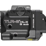 Streamlight TLR-8 HL-X Sub USB LED Weapon Light - 1000 Lumens - Includes 1 x SL-B9 Battery Pack and USB-C Charging Cable - Choice of Laser Color and Weapon Mount
