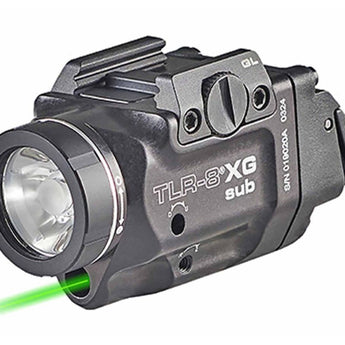 Streamlight TLR-8 HL-X Sub USB LED Weapon Light - 1000 Lumens - Includes 1 x SL-B9 Battery Pack and USB-C Charging Cable - Choice of Laser Color and Weapon Mount