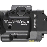 Streamlight TLR-8 HL-X Sub USB LED Weapon Light - 1000 Lumens - Includes 1 x SL-B9 Battery Pack and USB-C Charging Cable - Choice of Laser Color and Weapon Mount