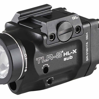 Streamlight TLR-8 HL-X Sub USB LED Weapon Light - 1000 Lumens - Includes 1 x SL-B9 Battery Pack and USB-C Charging Cable - Choice of Laser Color and Weapon Mount