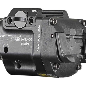 Streamlight TLR-8 HL-X Sub USB LED Weapon Light - 1000 Lumens - Includes 1 x SL-B9 Battery Pack and USB-C Charging Cable - Choice of Laser Color and Weapon Mount
