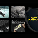 Nitecore TM12K Tiny Monster Rechargeable LED Flashlight - 12000 Lumens - 6 x CREE XHP50 - Uses Built-in 4800mAh Li-ion Battery Pack