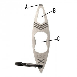 Ultimate Survival Technologies Tool A Long Micro Kayak Multi-Tool - Stainless Steel - 3 Total Tools - TSA-Compliant (20-02755)
