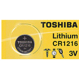 Toshiba CR1216 25mAh 3V Lithium (LiMnO2) Coin Cell Battery - 1 Piece Tear Strip, Sold Individually