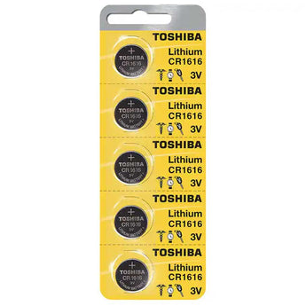 Toshiba CR1616 50mAh 3V Lithium (LiMnO2) Coin Cell Battery - 1 Piece Tear Strip, Sold Individually
