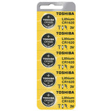 Toshiba CR1620 75mAh 3V Lithium (LiMnO2) Coin Cell Battery - 1 Piece Tear Strip, Sold Individually