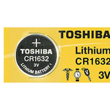 Toshiba CR1632 140mAh 3V Lithium (LiMnO2) Coin Cell Battery - 1 Piece Tear Strip, Sold Individually