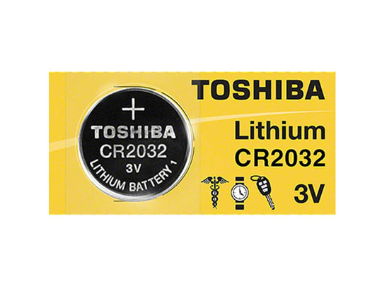 Toshiba CR2032 Single Battery in Single Tear Strip