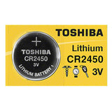 Toshiba CR2450 620mAh 3V Lithium (LiMnO2) Coin Cell Battery - 1 Piece Tear Strip, Sold Individually