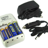 Titanium Innovations CH-TP 1-Hour 4-Bay Smart Ultra-Quick Battery Charger - NiMH, NiCd AA and AAAs - AC 100-240V + DC Adapters