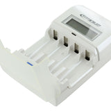 Titanium Innovations CH-TTG2800 4-Bay Battery Charger with LCD Display - NiMH AA and AAAs - AC 100-240V Adapter