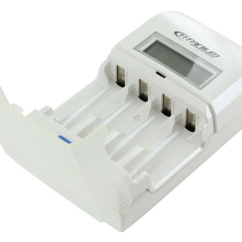 Titanium Innovations CH-TTG2800 4-Bay Battery Charger with LCD Display - NiMH AA and AAAs - AC 100-240V Adapter