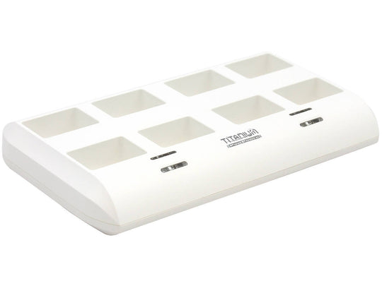 Titanium Innovations TTP9V 8-Bay Smart Battery Charger Angled View