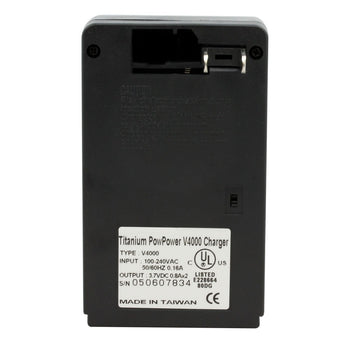 Titanium Innovations V4000 4-Bay Ultra Fast Battery Charger - NiMH, NiCd AA and AAAs - AC 100-240V Adapter